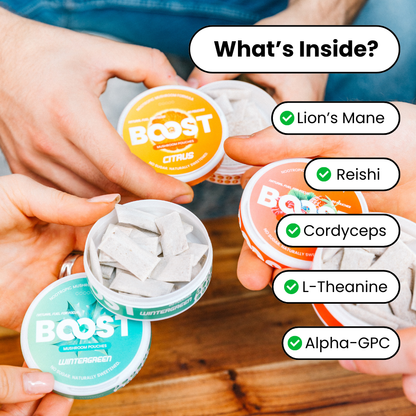 Boost Nootropic Pouches - Quit Nicotine. Stay Focused.