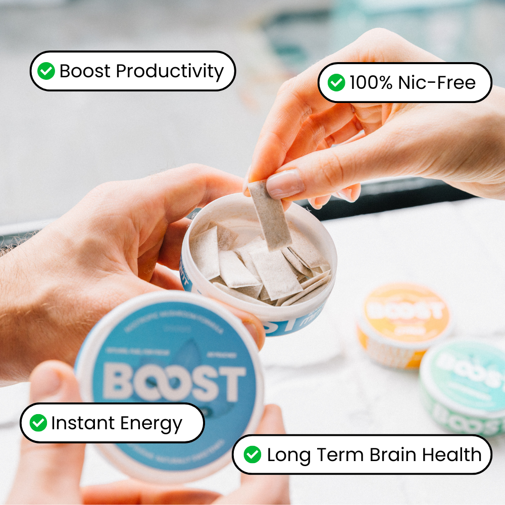 Boost Nootropic Pouches - Quit Nicotine. Stay Focused.